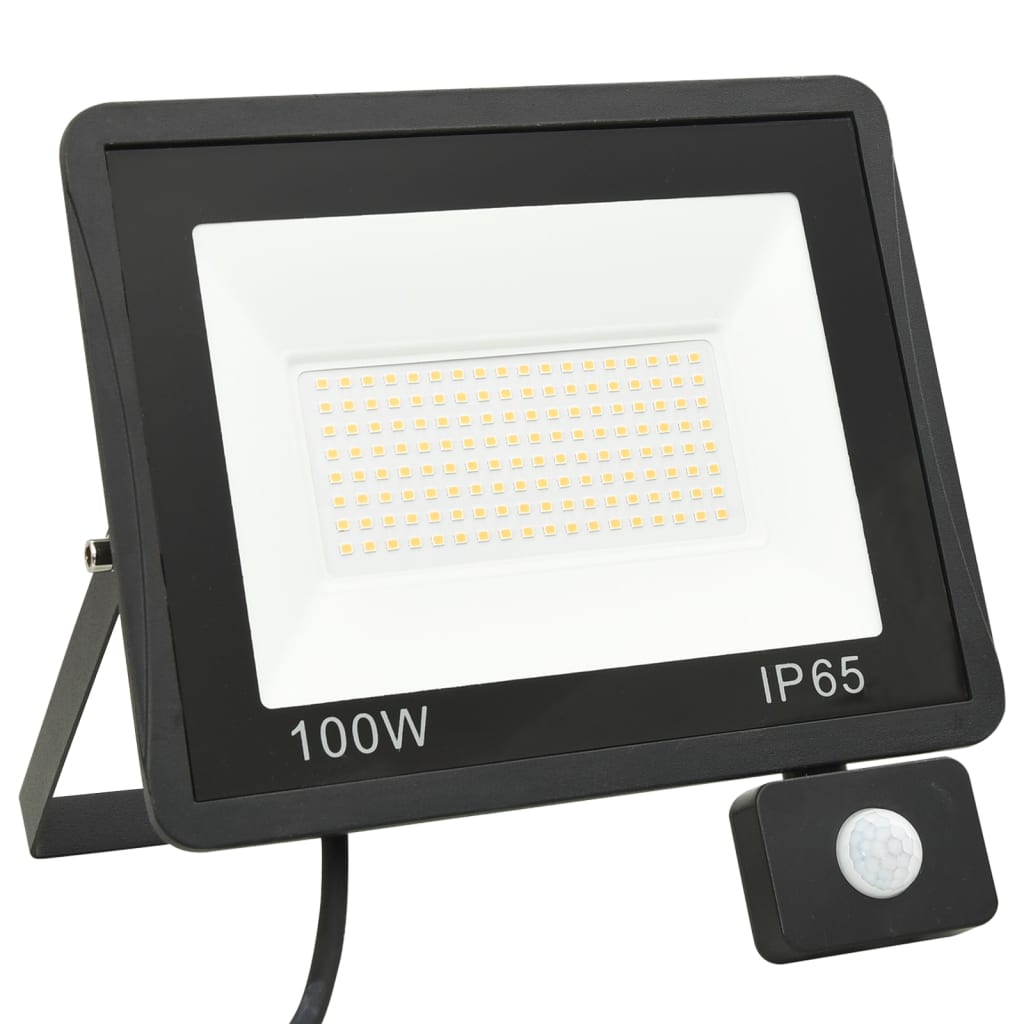 vidaXL LED-valonheitin sensorilla 100 W kylmä valkoinen