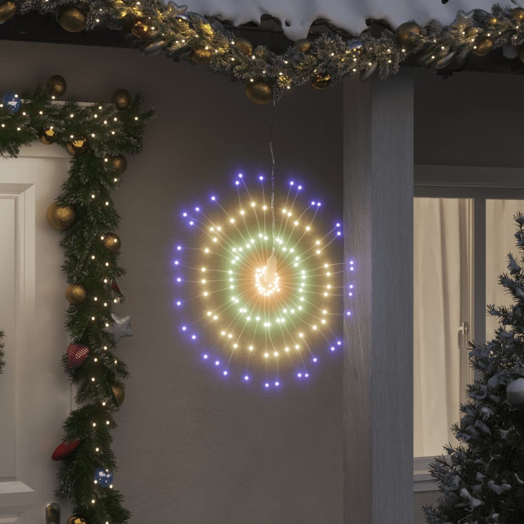 vidaXL Starburst jouluvalot 140 LED-valoa 4 kpl monivärinen 17 cm