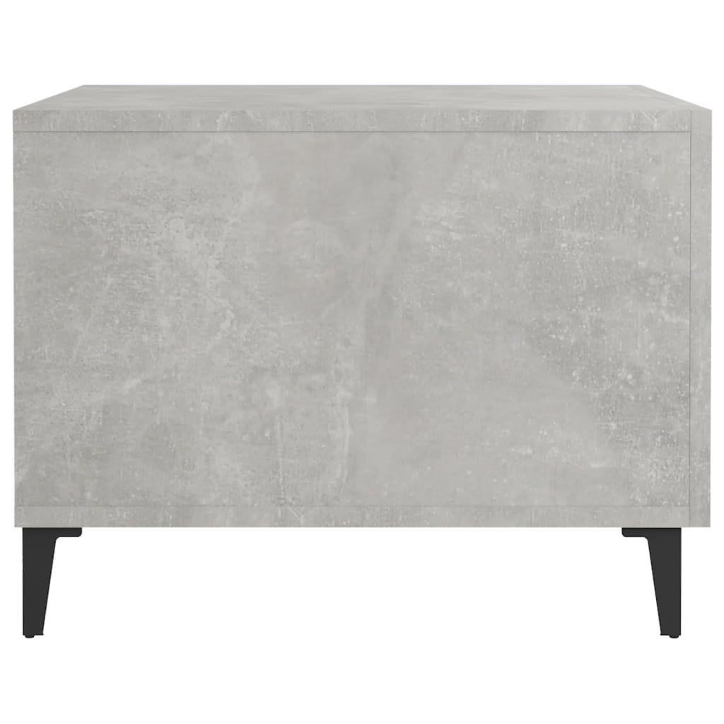 vidaXL Sohvapöytä metallijaloilla betoninharmaa 50x50x40 cm
