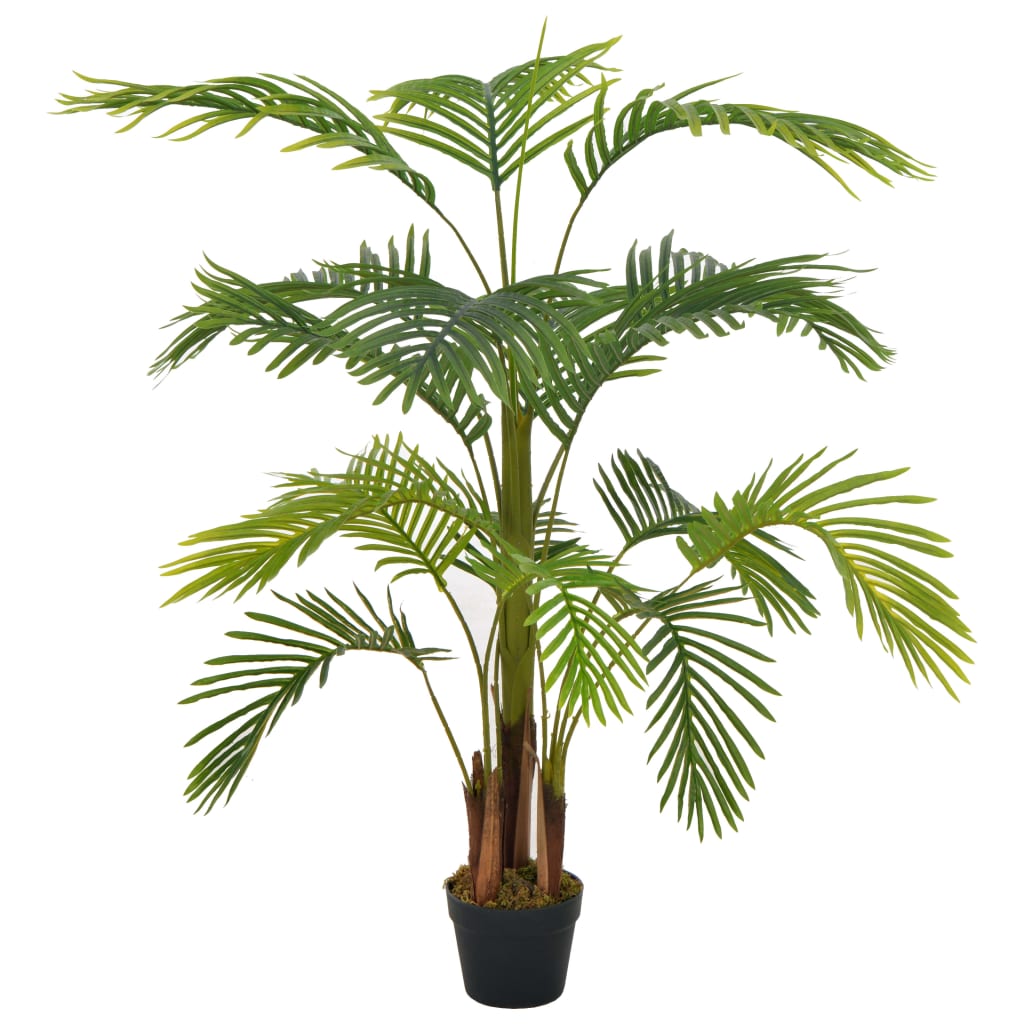 vidaXL Tekokasvi palmu ruukulla vihreä 120 cm