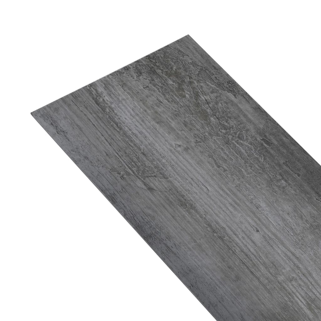 vidaXL PVC-lattialankut 4,46 m² 3 mm itseliimautuva kiiltävä harmaa
