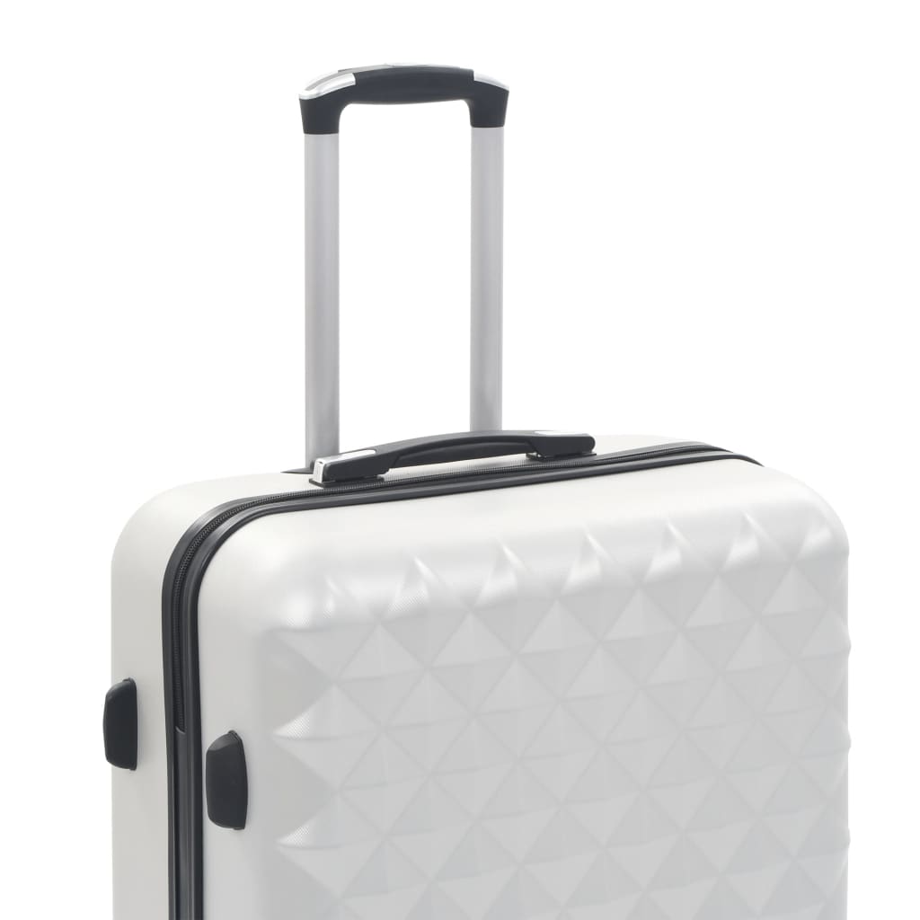 vidaXL Kovapintainen matkalaukkusarja 3 kpl kirkas hopea ABS