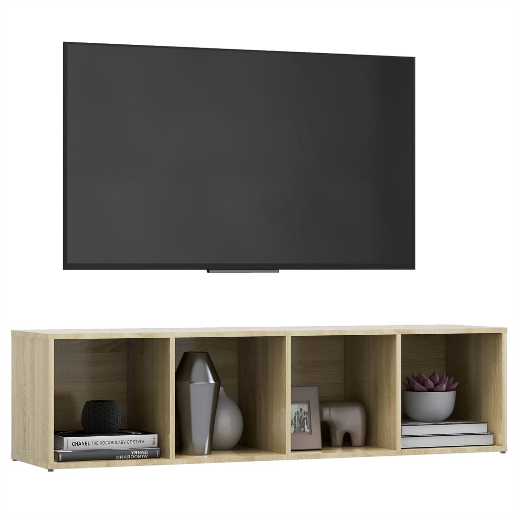 vidaXL TV-taso Sonoma tammi 142,5x35x36,5 cm lastulevy