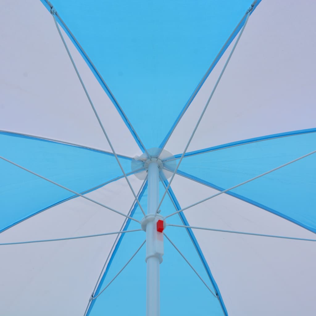 Rantavarjo suoja sininen ja valkoinen 180 cm kangas