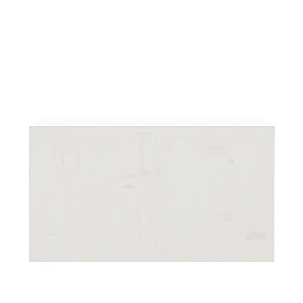 vidaXL Näyttökoroke valkoinen 50x27x15 cm täysi mänty