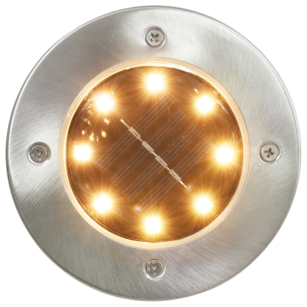 vidaXL Aurinkoenergia maavalaisimet 8 kpl LED lämmin valkoinen