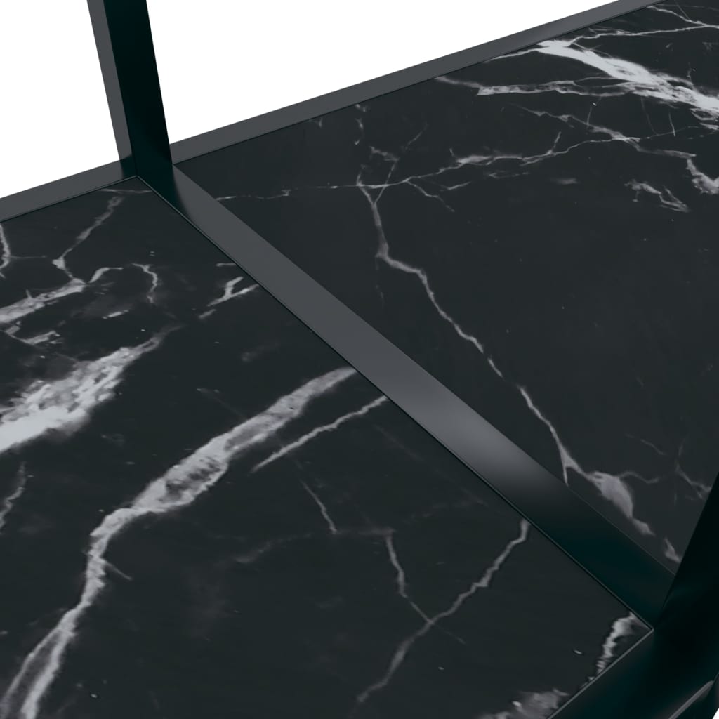 vidaXL Konsolipöytä musta 160x35x75,5 cm karkaistu lasi
