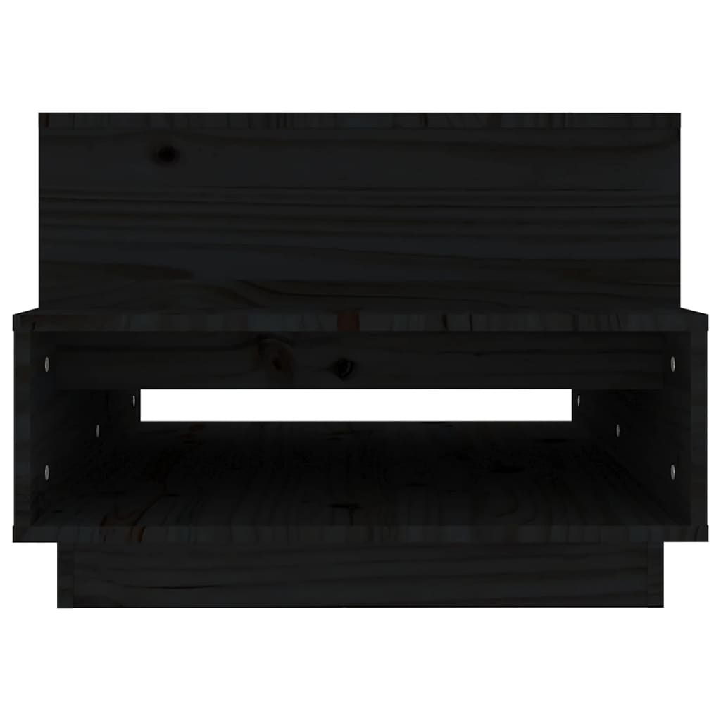vidaXL Sohvapöytä musta 80x55x40,5 cm täysi mänty