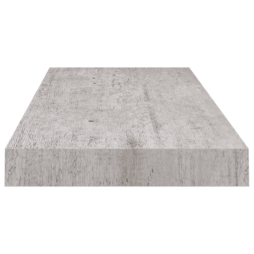 vidaXL Kelluvat seinähyllyt 2 kpl betoninharmaa 60x23,5x3,8 cm MDF