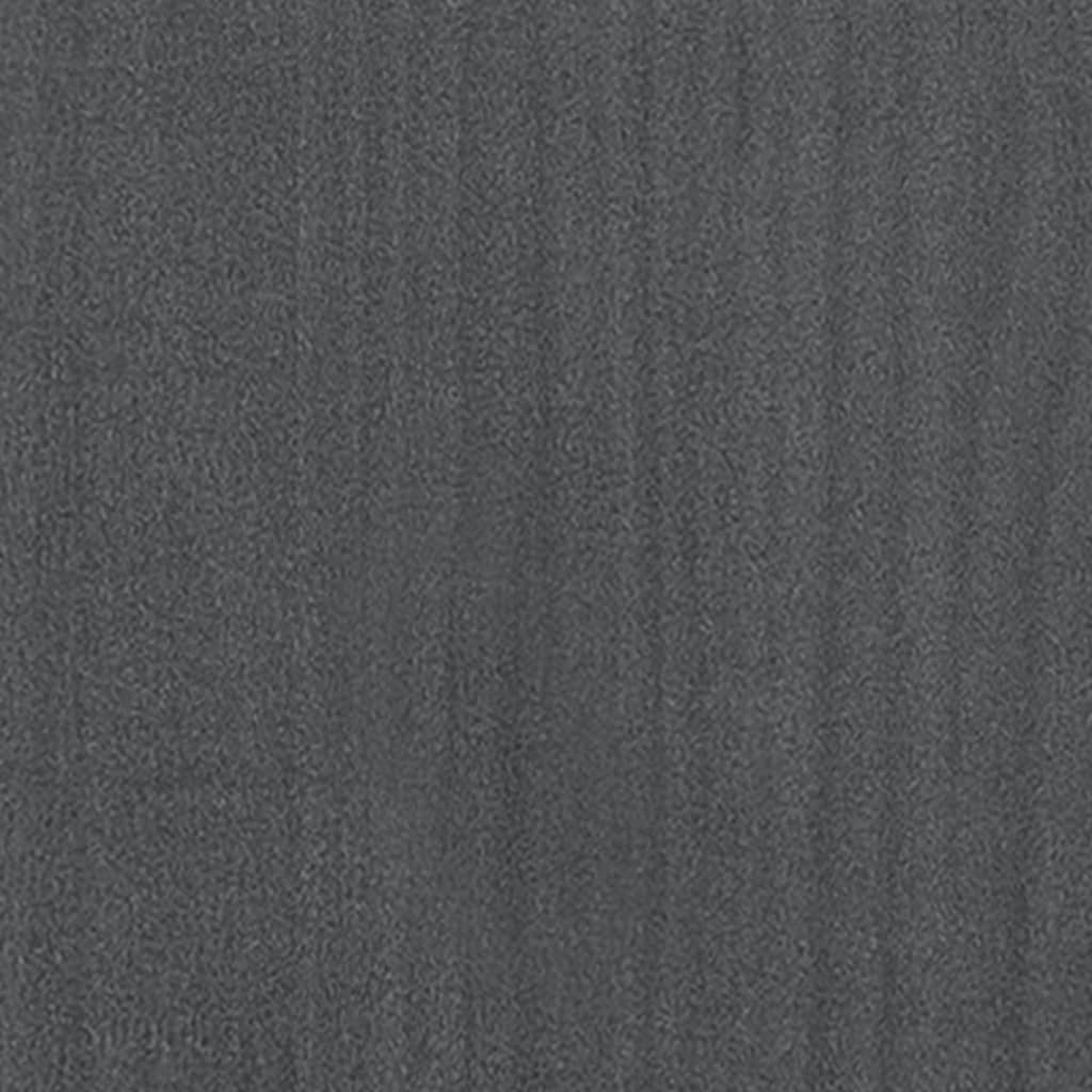 vidaXL Puutarhan kukkalaatikko harmaa 70x70x70 cm täysi mänty