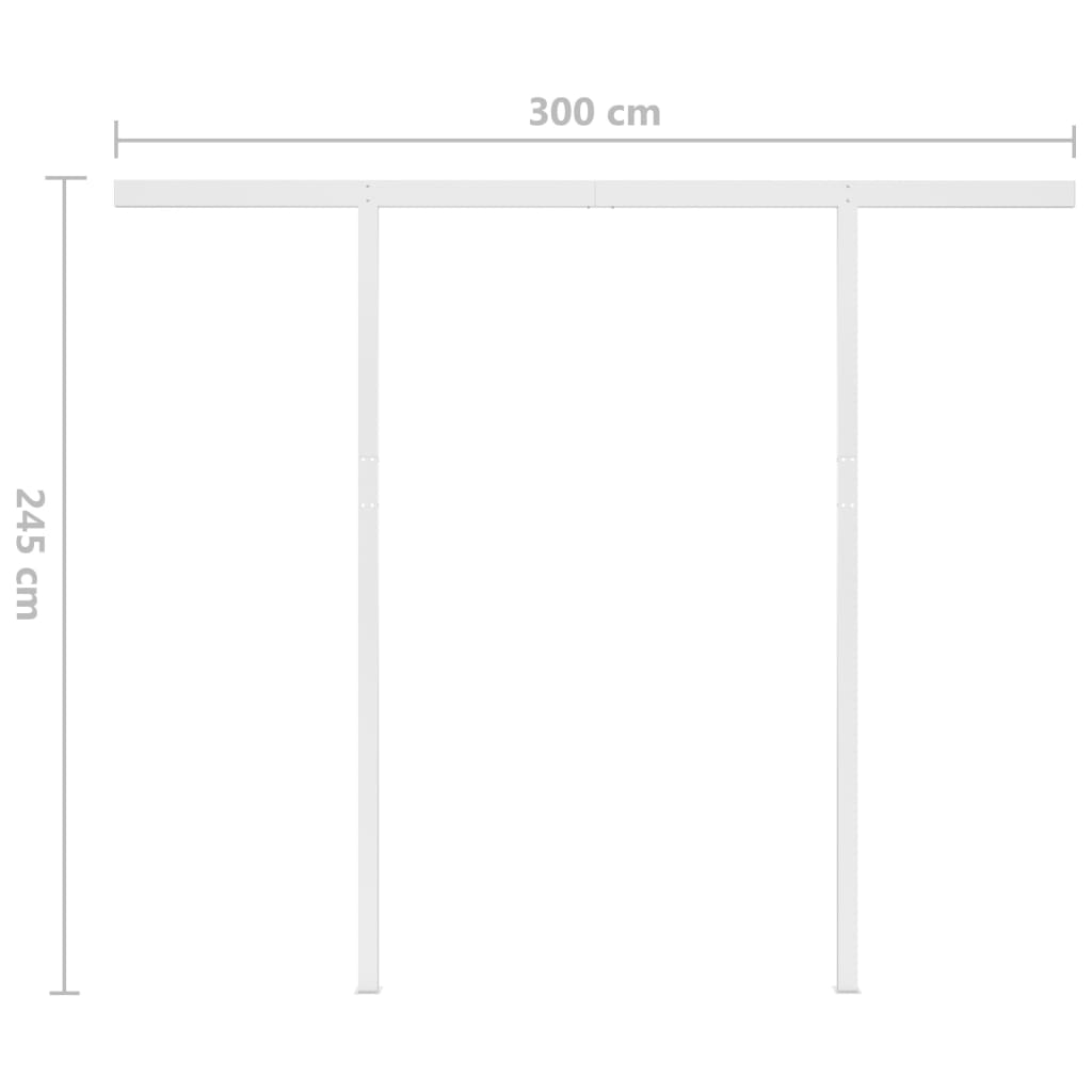 vidaXL Manuaalisesti kelattava markiisi tolpilla 3,5x2,5 m antrasiitti