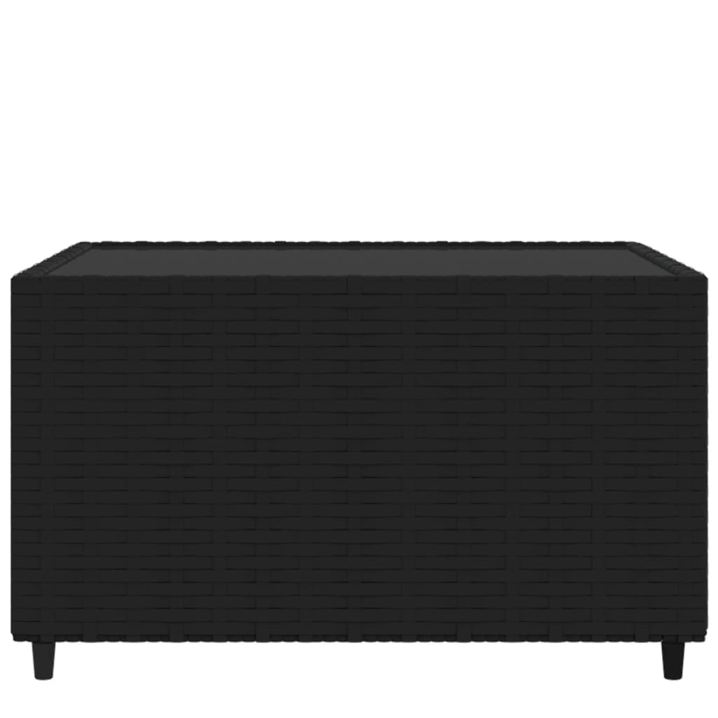 vidaXL Puutarhapöytä musta 50x50x30 cm polyrottinki