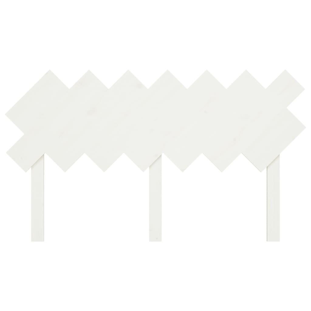 vidaXL Sängynpääty valkoinen 151,5x3x81 cm täysi mänty