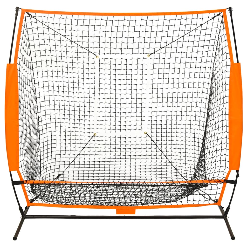 vidaXL Baseball-harjoitusverkko useaan lajiin musta 174x76x158,5 cm