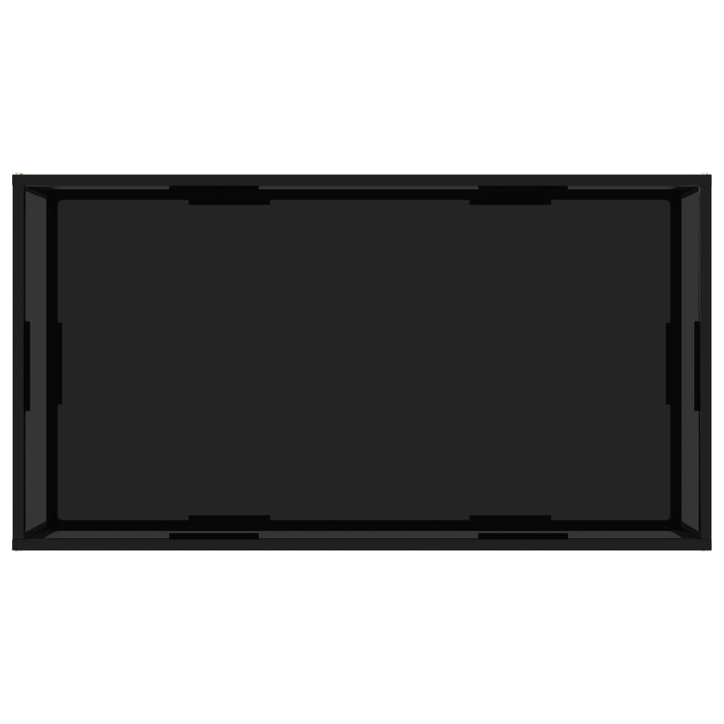 vidaXL Sohvapöytä musta 120x60x35 cm karkaistu lasi
