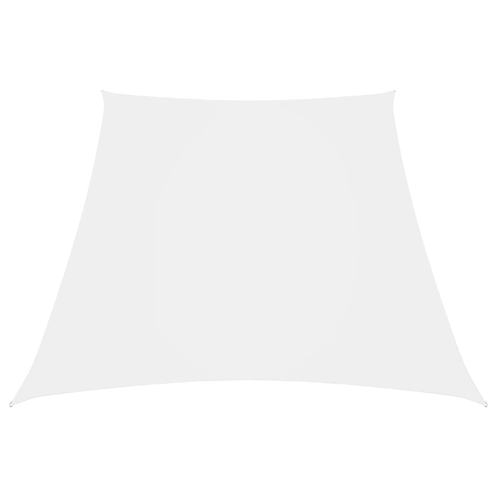 vidaXL Aurinkopurje Oxford-kangas puolisuunnikas 3/5x4 m valkoinen