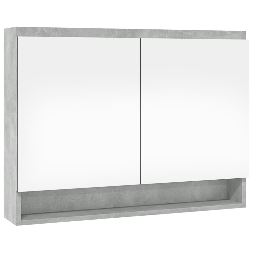 vidaXL LED kylpyhuoneen peilikaappi 80x15x60 cm MDF betoninharmaa