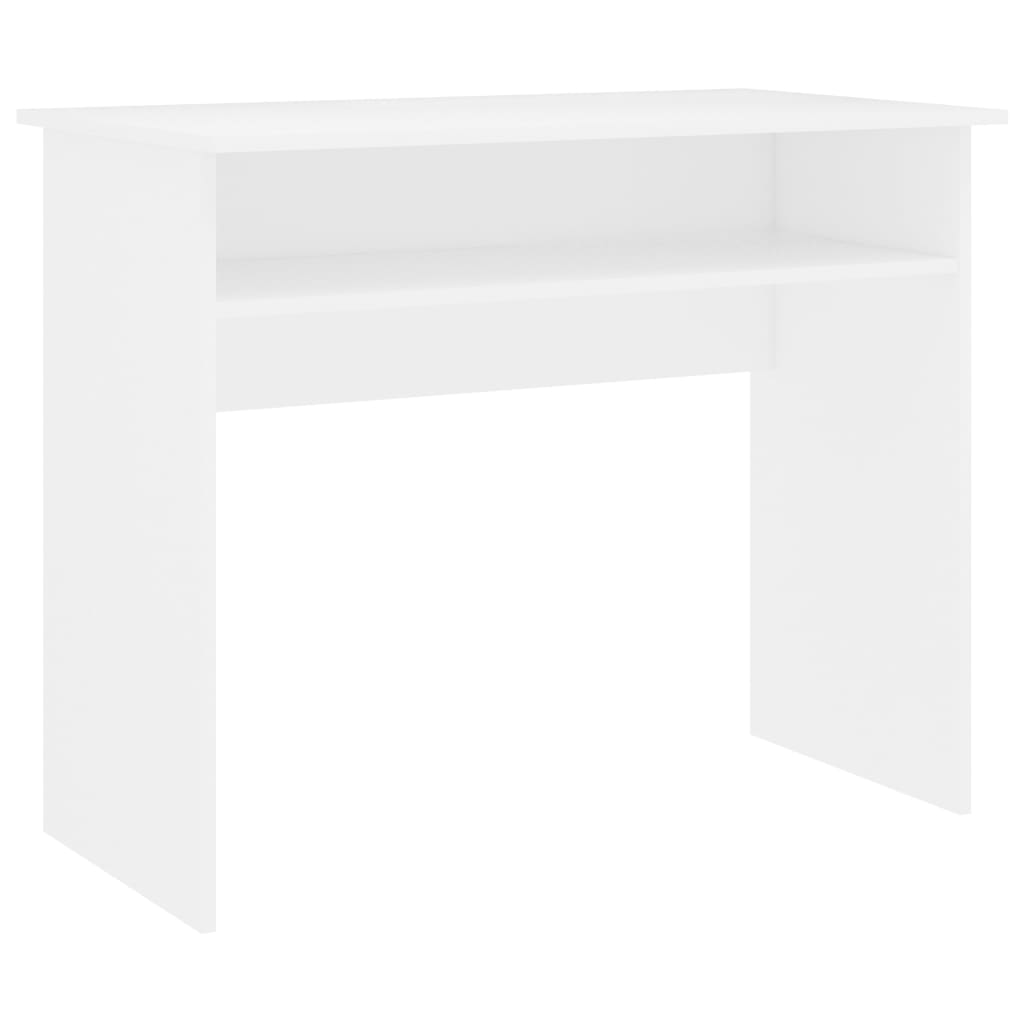 vidaXL Työpöytä valkoinen 90x50x74 cm lastulevy