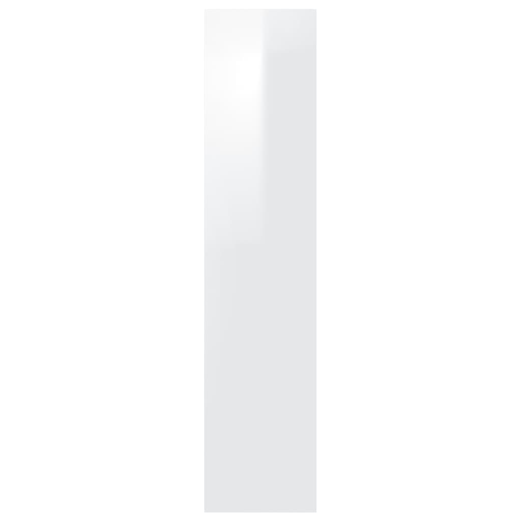 vidaXL Kirjahylly/tilanjakaja korkeakiilto valkoinen 40x30x135 cm
