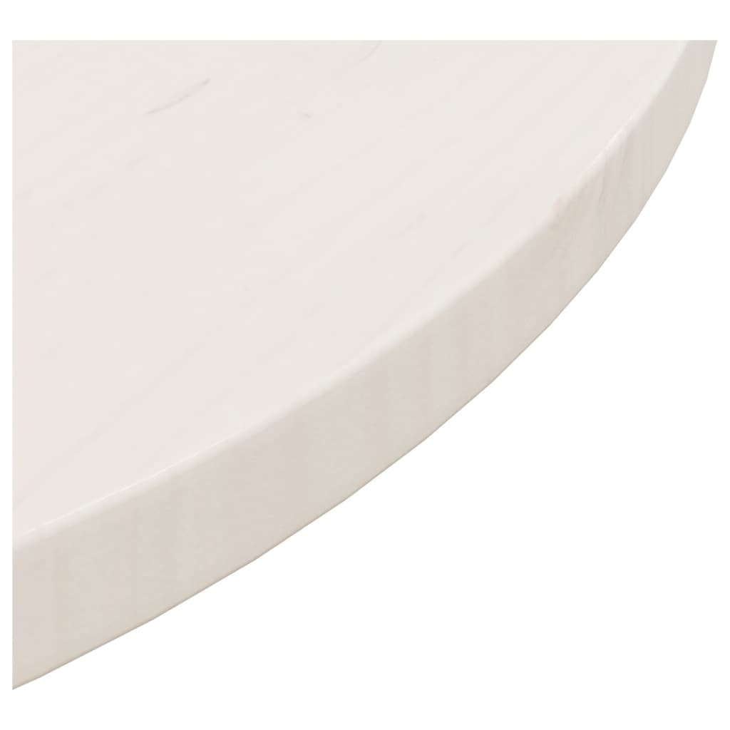 vidaXL Pöytälevy valkoinen Ø60x2,5 cm täysi mänty