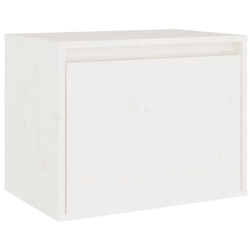 vidaXL Seinäkaappi valkoinen 45x30x35 cm täysi mänty