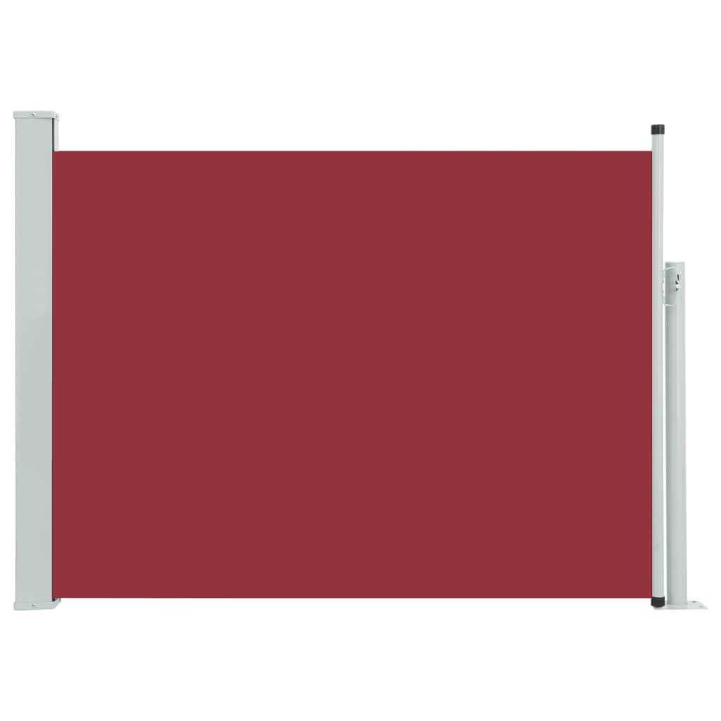 vidaXL Sisäänvedettävä terassin sivumarkiisi 100x500 cm punainen