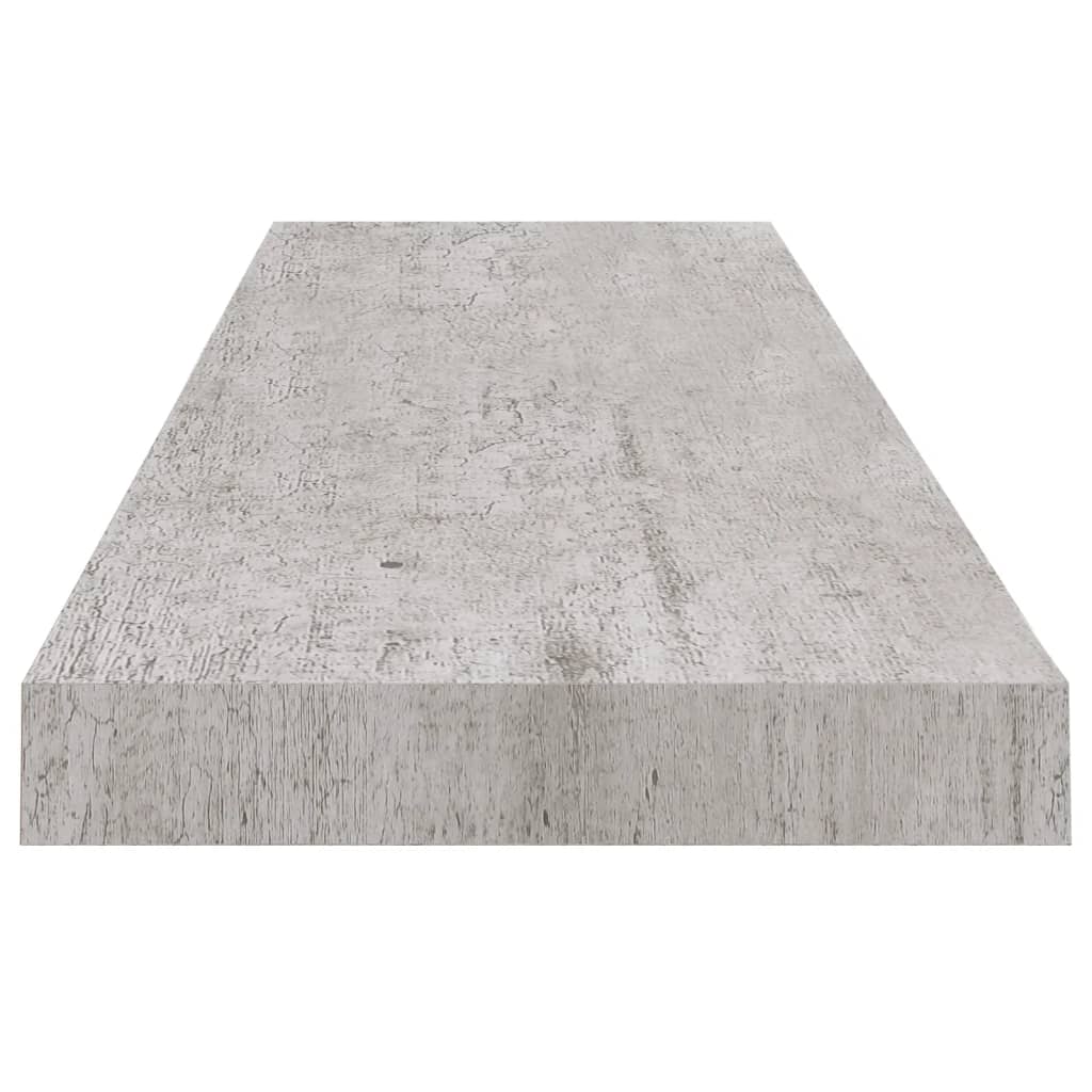 vidaXL Kelluvat seinähyllyt 2 kpl betoninharmaa 90x23,5x3,8 cm MDF