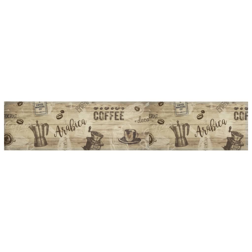 vidaXL Keittiön pestävä matto Coffee ruskea 60x300 cm sametti