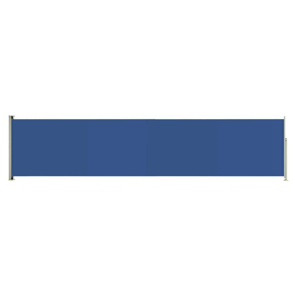 vidaXL Sisäänvedettävä terassin sivumarkiisi 140x600 cm sininen