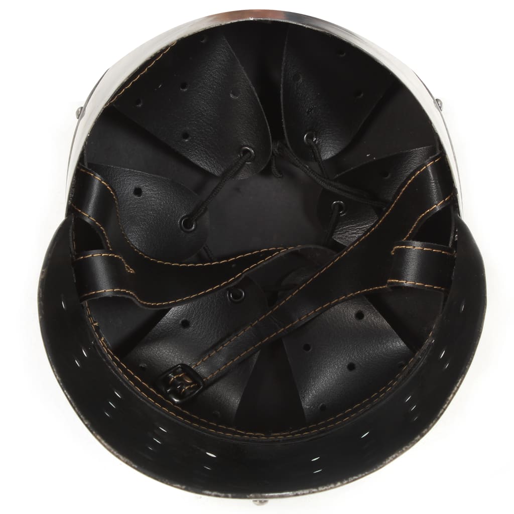 vidaXL Keskiaikaisen ritarin kypärä antiikki kopio hopea teräs