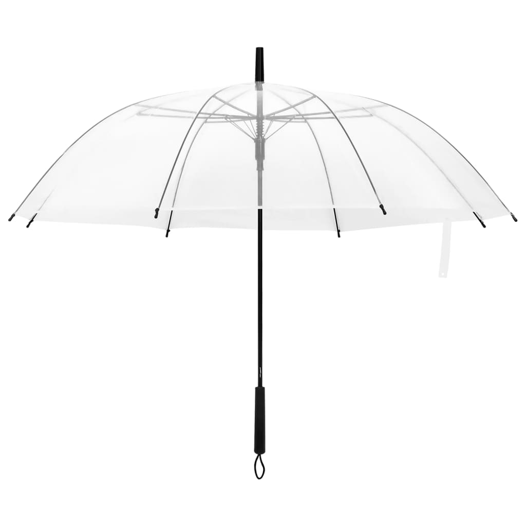 vidaXL Sateenvarjo läpinäkyvä 107 cm