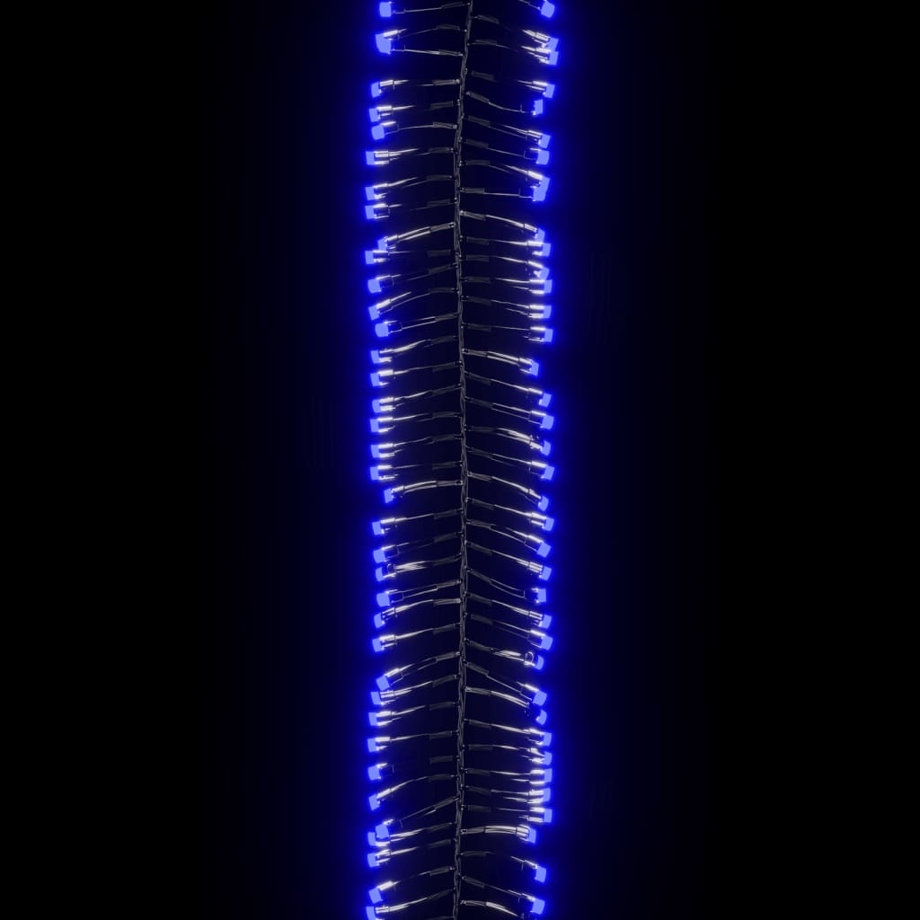 vidaXL Cluster LED-valonauha 400 LED-valoa sininen 7,4 m PVC