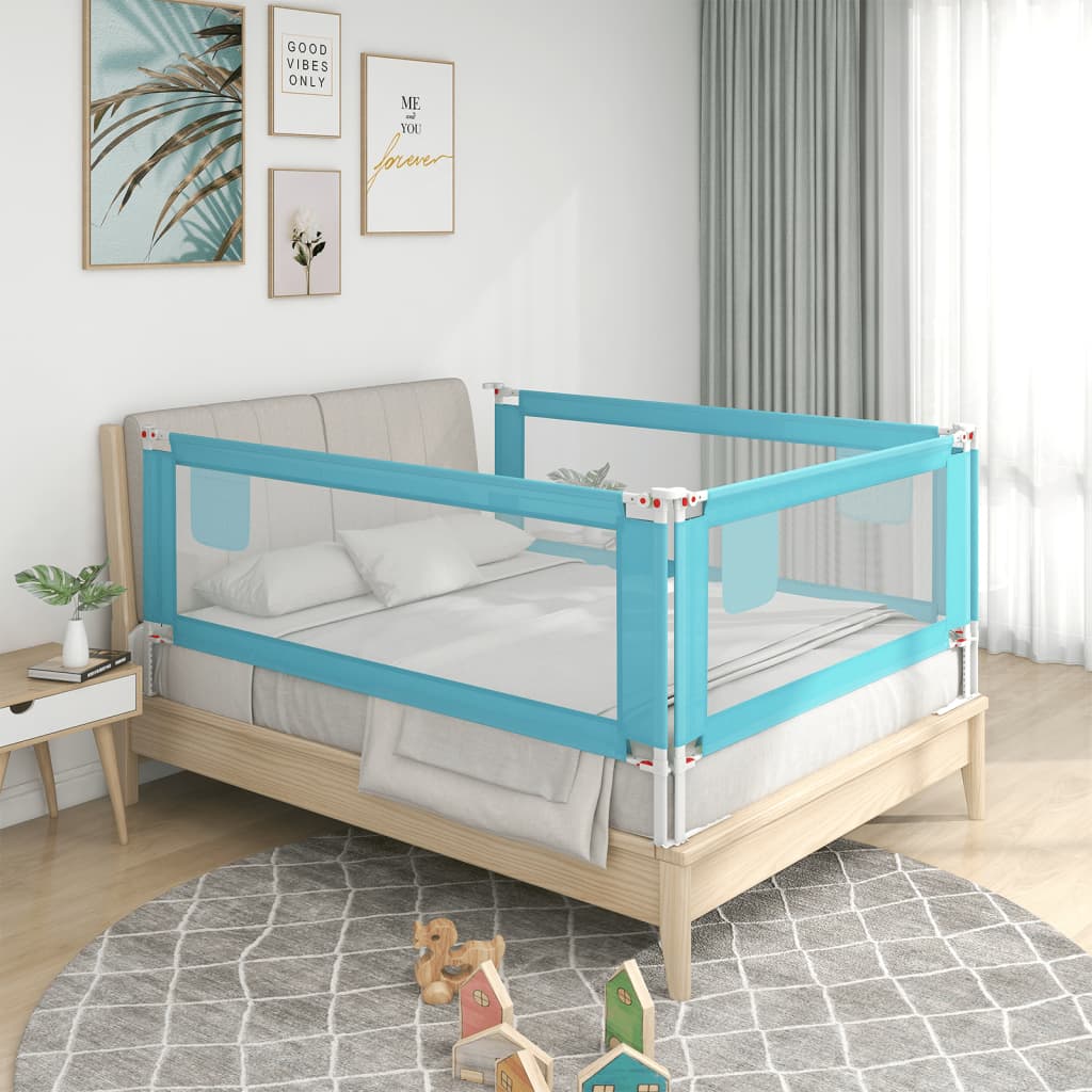 vidaXL Turvalaita sänkyyn sininen 190x25 cm kangas