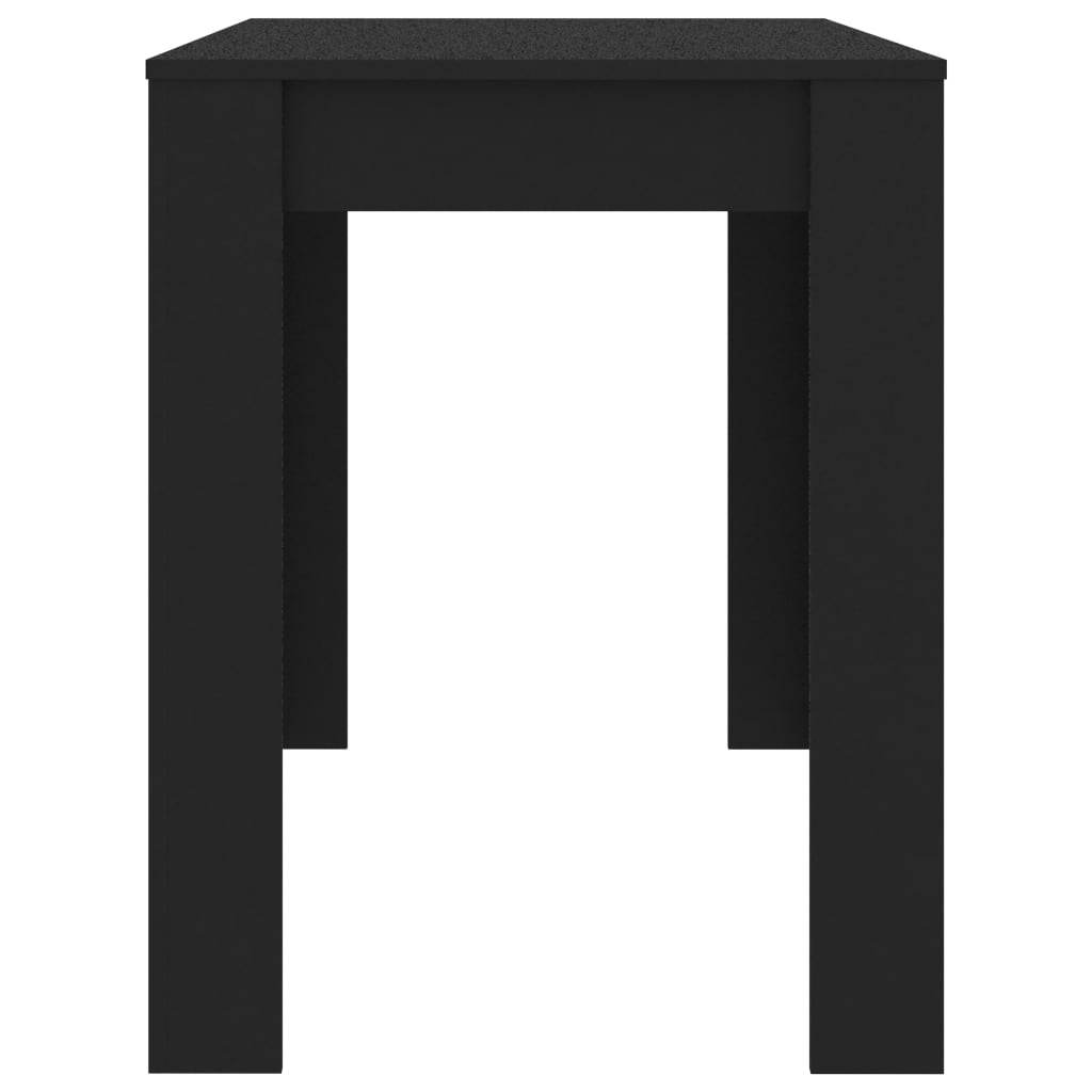 vidaXL Ruokapöytä musta 120x60x76 cm lastulevy