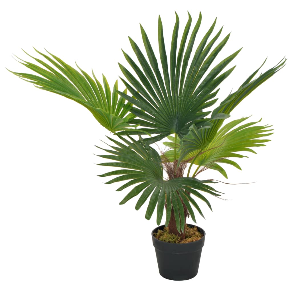 vidaXL Tekokasvi palmu ruukulla vihreä 70 cm