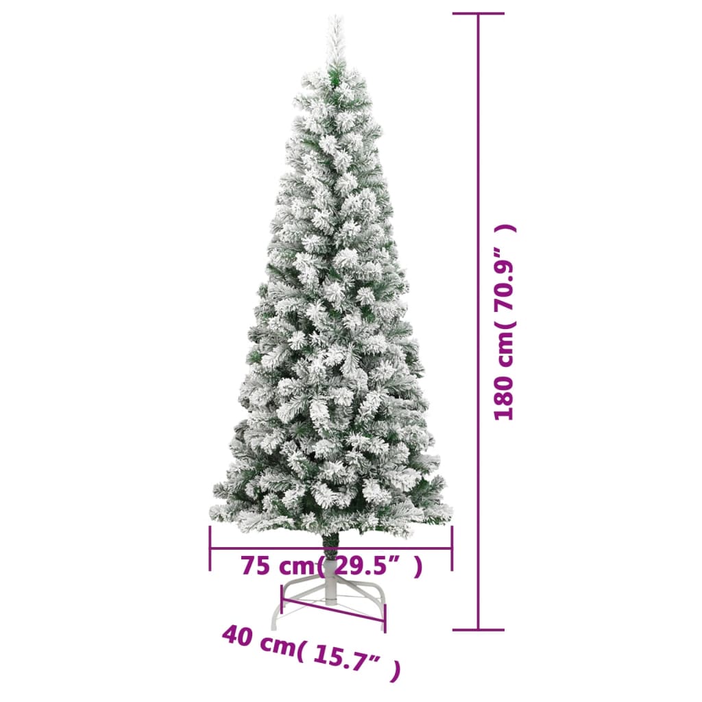 vidaXL Tekojoulukuusi saranoilla 300 LED-valoa ja joulupalloa 180 cm