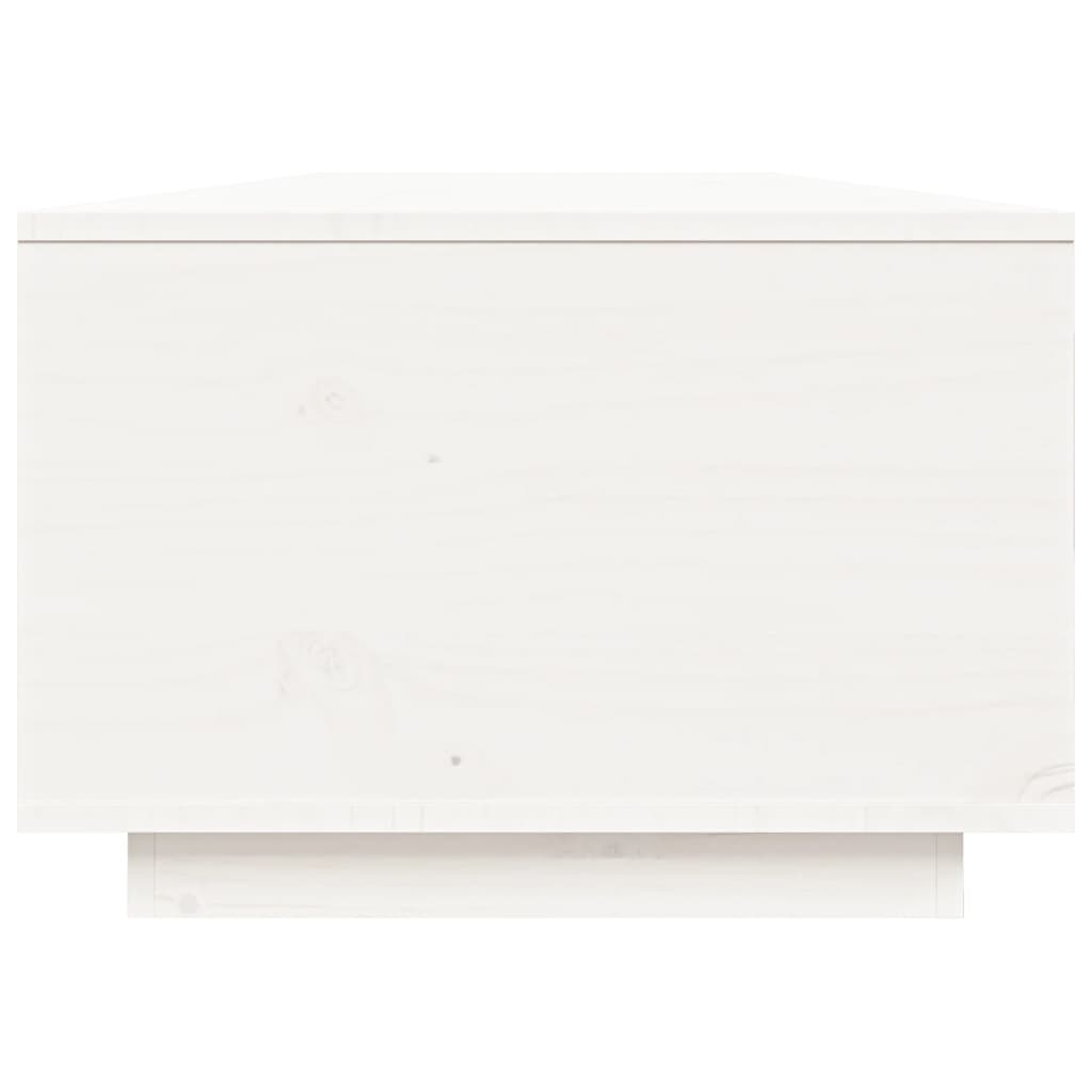 vidaXL Sohvapöytä valkoinen 80x50x35,5 cm täysi mänty