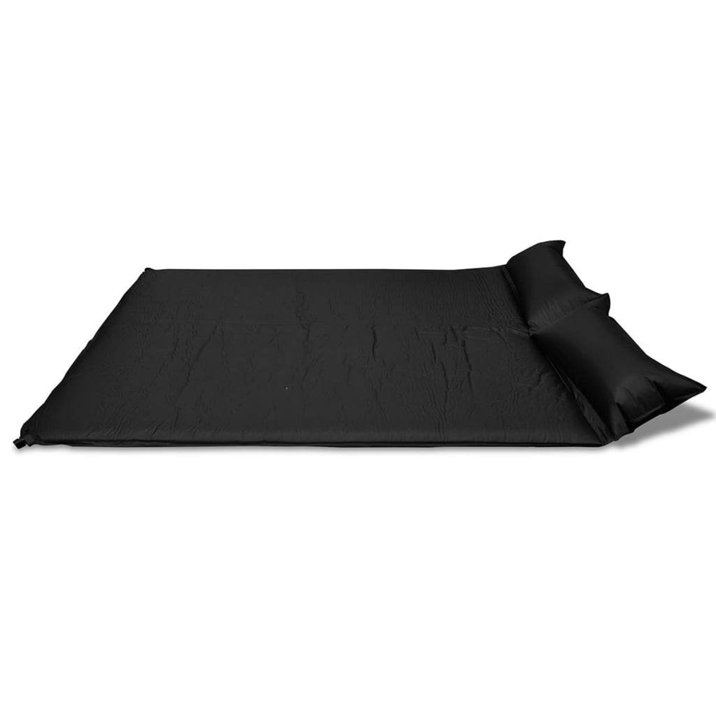 Musta Itsetäyttyvä makuualusta 190 x 130 x 5 cm (Tupla)
