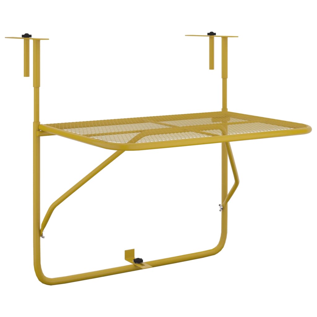 vidaXL Parvekepöytä kultainen 60x40 cm teräs
