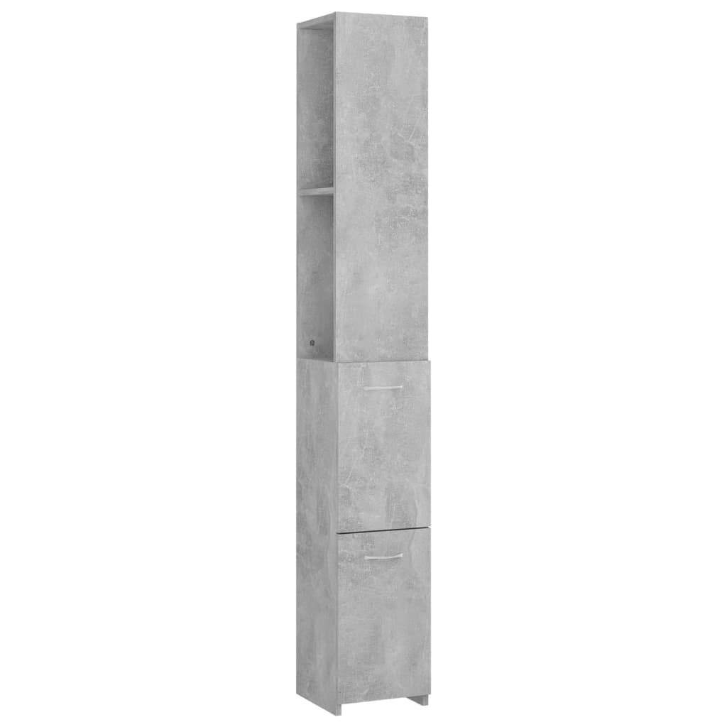 vidaXL Kylpyhuoneen kaappi betoninharmaa 25x26,5x170 cm tekninen puu
