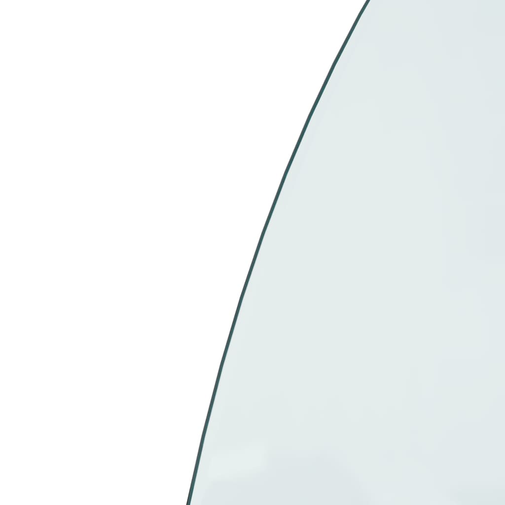 vidaXL Takan lasilevy puolipyöreä 800x600 mm