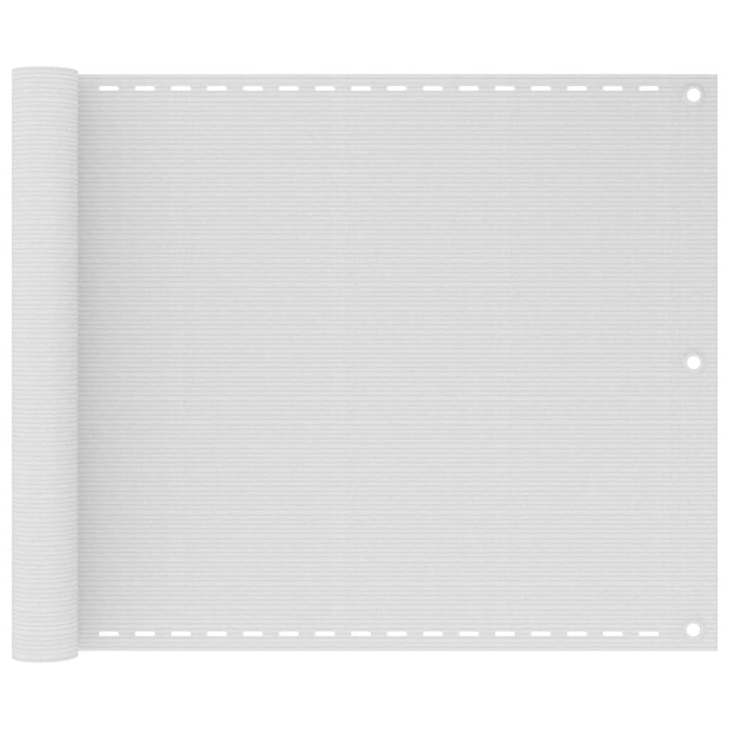 vidaXL Parvekkeen suoja valkoinen 75x500 cm HDPE