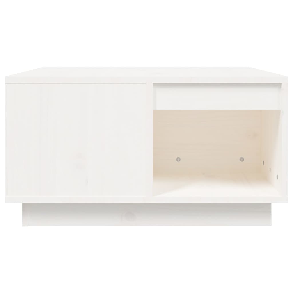 vidaXL Sohvapöytä valkoinen 60x61x32,5 cm täysi mänty