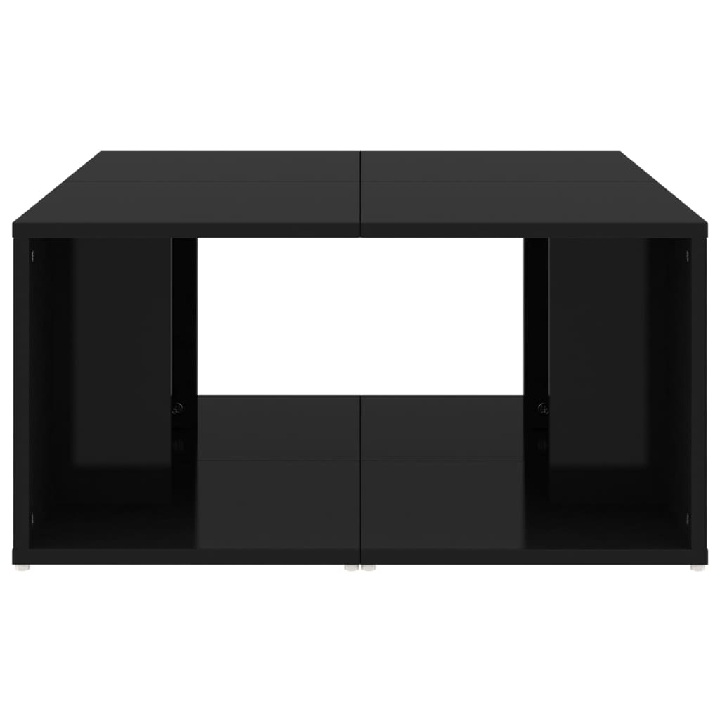 vidaXL Sohvapöydät 4 kpl korkeakiilto musta 33x33x33 cm lastulevy