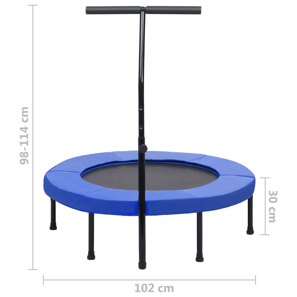 vidaXL Fitness trampoliini kahvalla ja turvatyynyllä 102 cm