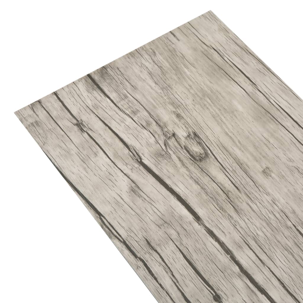 vidaXL PVC-lattialankut ei-itsekiinnittyvä 4,46 m² 3 mm vaaleanharmaa