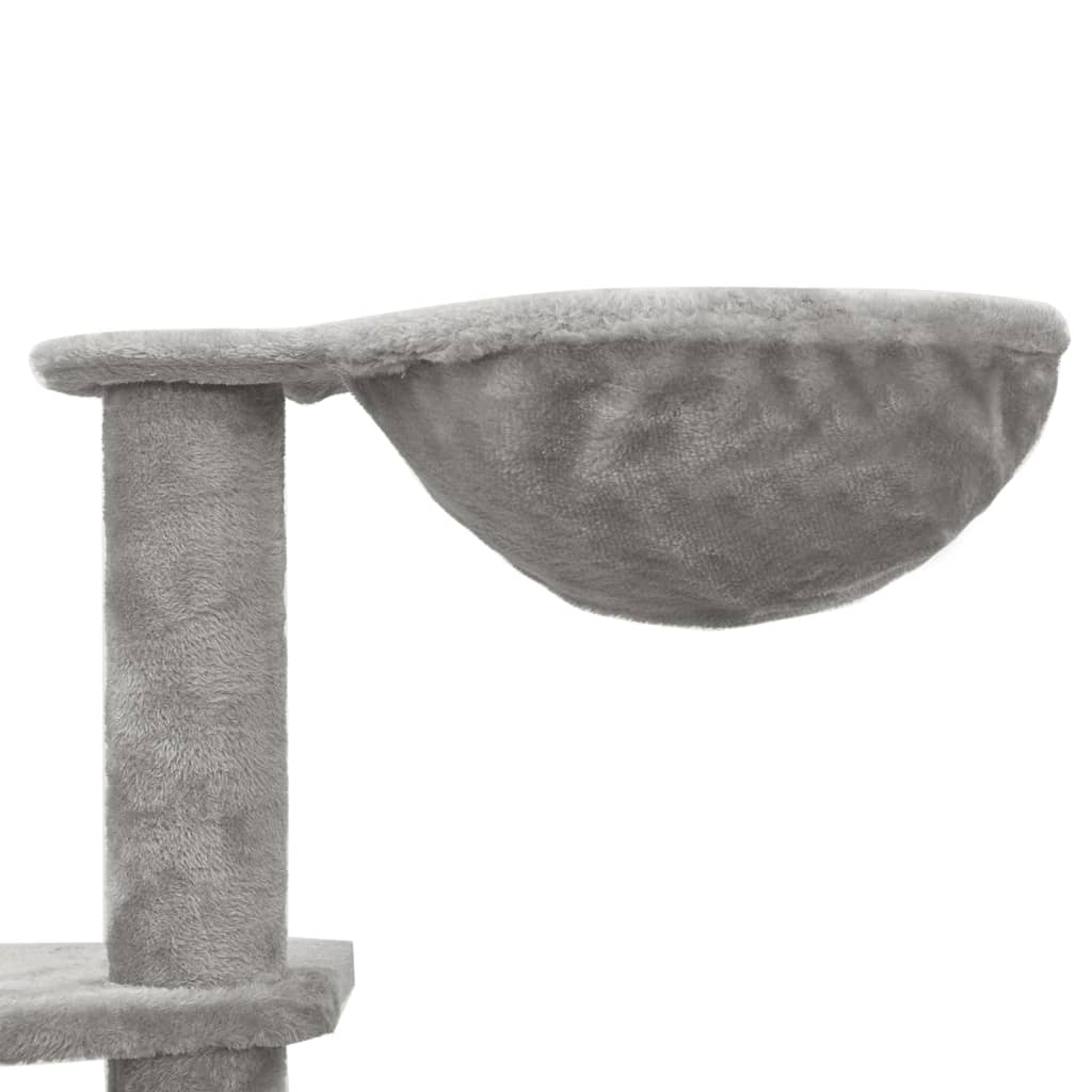 vidaXL Kissan kiipeilypuu sisal- raapimispylväillä vaaleanharmaa 191cm