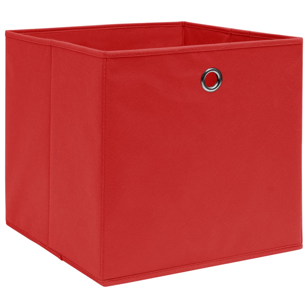 vidaXL Säilytyslaatikot 10 kpl kuitukangas 28x28x28 cm punainen