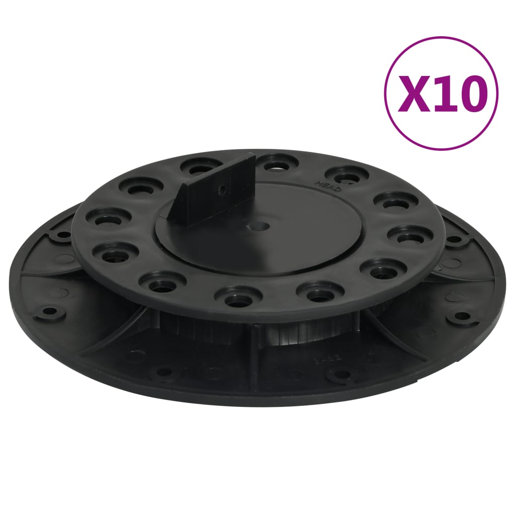 vidaXL Säädettävät terassin jalat 10 kpl 20–30 mm