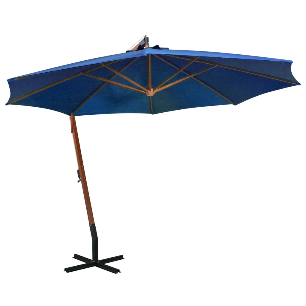 vidaXL Riippuva päivänvarjo tangolla taivaansin. 3,5x2,9 m täysi kuusi